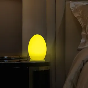 Bird Egg Ball Light Rung Cảm Ứng Đèn Ngủ Điều Khiển Từ Xa Alexa Từ Tính Có Thể Sạc Lại Đèn Bàn Tâm Trạng