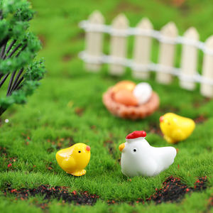 Mini Figura de Gallina y Huevos de Resina, Miniaturas de Decoración de Paisajes, Amuleto de Animales, Adornos de Escritorio, Accesorios de Bricolaje - Product Image 3