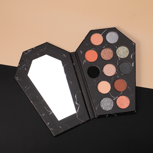 Palette de fards à paupières en forme de cercueil à marque privée, 12 couleurs, logo personnalisé, motif marbre <span class=keywords><strong>gothique</strong></span> avec miroir - Product Image 5