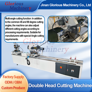 เครื่องตัดมุมพีวีซีสำหรับทำหน้าต่าง เครื่องเลื่อยตัดสองหัวสำหรับโปรไฟล์ยูพีวีซี เลื่อยตัดสองหัว ผลผลิตสูง 2.2 กิโลวัตต์ - Product Image 6