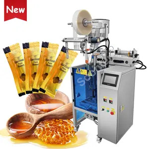 Máquina de embalagem de saquinhos de mel líquidos vertical totalmente automática, alta velocidade, para embalagem de xarope