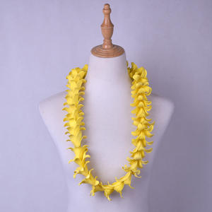 Groothandel Fabriek Leverancier HL0046A 2 Kleuren 100 Cm Foam Puakenikeni Lei Hawaiian Dance Party Vrouwen Ketting Bloemen Hula Meisje - Product Image 2