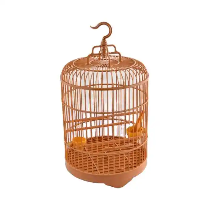 Cage à oiseaux en bambou de forme ronde installation pratique Vente en gros en stock