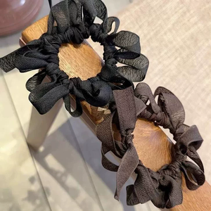 Mini-élastiques à cheveux simples et élégants, accessoires capillaires polyvalents et doux pour queue de cheval et <span class=keywords><strong>chignon</strong></span> désordonné - Product Image 3