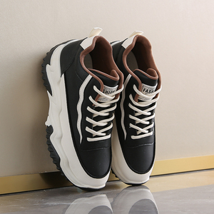 Wholesale Price Autumn Women's <b>Shoes</b> High Top <b>Shoes</b> Women Versatile Heighten <b>Height</b> <b>Increasing</b> Sports Casual Clunky Sneakers - Product Image 1