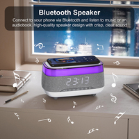 2026 Nieuwe Multifunctionele Smart Bluetooth Speaker met Draadloze Oplader en Wekker