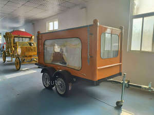 Cercueil funéraire rétro européen populaire, charrette funéraire à deux roues blanche, voiture funéraire - Product Image 3