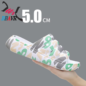 Best Selling Plus Size Men's Casual Outdoor <b>Slippers</b> Trendy Thick Bottom Lightweight Anti-Slippery Spring/Summer for Slow Walk - Product Image 2