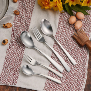 Hot bán wanyeda tùy chỉnh 1801 Matte thép không gỉ hiện đại cắm trại Flatware Set gấp muỗng nĩa dao - Product Image 4