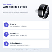 Android Auto Wireless Adapter 2-in-1, Mini-USB-Auto-Dongle für Kabelgebundenes Android Auto Upgrade, Plug-and-Play Automatische Verbindung für Fahrer