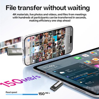Flash Drive USB 3.0 OTG Multi-Interface 4-in-1 Tipe-C untuk Ponsel Android, Tablet, PC, Laptop