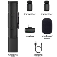 Nouveau microphone cravate sans fil 2,4 GHz de type C, à condensateur, portée 20 m, garantie 1 an - Compact, professionnel, à clipser