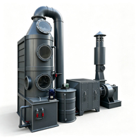 Tour de pulvérisation en PP V0 ignifuge pour épurateur de gaz, prix personnalisable, réservoir intégré, directement du fabricant