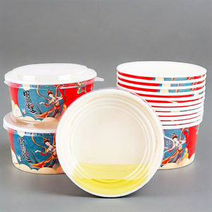 Tazón Redondo de Papel Dorado Desechable para Llevar, para Sushi, Sándwiches, Ensaladas, a Prueba de Fugas, Impermeable, Biodegradable, Contenedor de Alimentos - Product Image 6