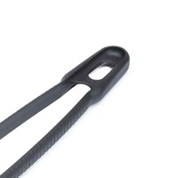 Pince de cuisine ergonomique Tomatto, fabriquée en Italie, écologique, résistante au lave-vaisselle, en plastique PA6 noir, multi-usages, pour salade et viande