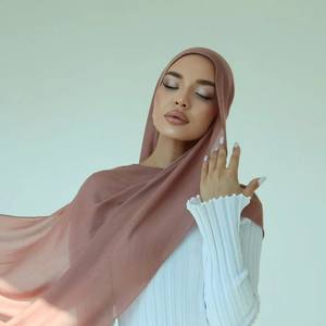 Léger Respirant Doux Modal Tissé Écharpe Traditionnelle Châle Couleur Blocage Motif pour Femmes Musulmanes Hijab-Multifonction Tout - Product Image 2