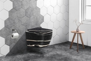 Nhà Máy Cung Cấp Phong Cách Châu Âu Chất Lượng Cao Wc Sang Trọng Một Mảnh Gốm Treo Tường Nhà Vệ Sinh - Product Image 4