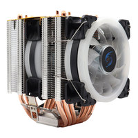 Ventilateur de refroidissement CPU 2011 RGB silencieux 90 mm avec 4 caloducs et connecteur 3/4 broches pour PC de bureau, compatible carte mère X99, 2 ventilateurs silencieux 90 mm