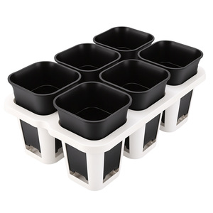 Macetas Cuadradas de Plástico para Suculentas Airi Shield con Soporte, Transpirables y con Drenaje - Product Image 2