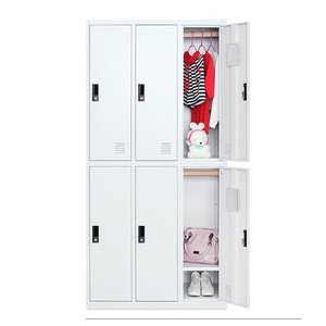 Armadietto a 6 ante armadietti a 6 ante con piedini in piedi abbigliamento da lavoro per il personale scuola armadietto in acciaio a 6 porte armario de acero casier <span class=keywords><strong>vestia</strong></span> - Product Image 2