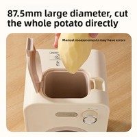 Coupe-légumes électrique automatique, commande par bouton, lames en acier inoxydable, boîtier en plastique, 60W, multifonctionnel pour la maison