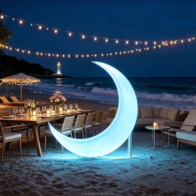 Modern Style Waterproof LED Moon Night Light 16 Colors APP Control Solar USB Power Supply Wall Decor for Party Bedroom Wedding