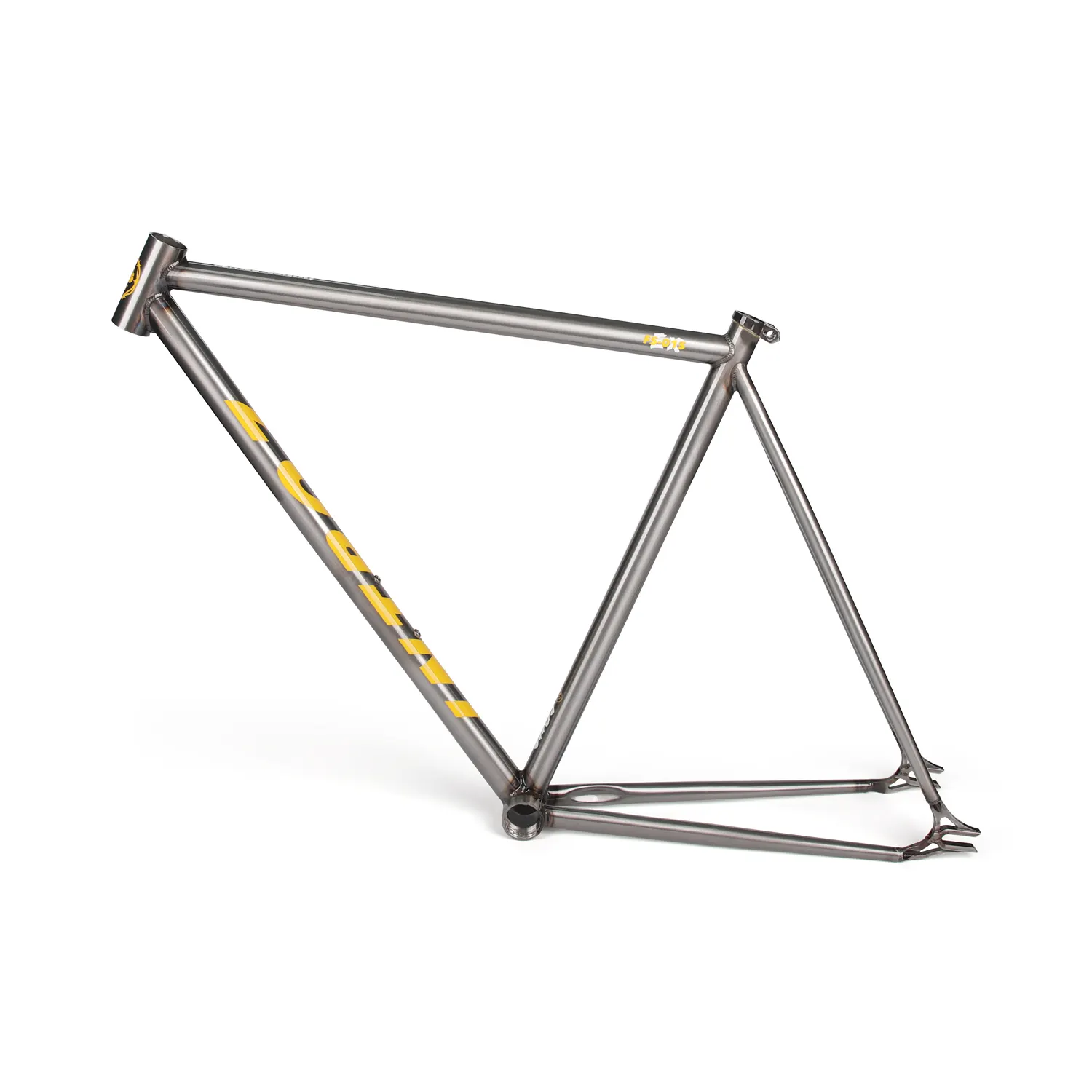 FM002 rangka sepeda baja, suku cadang sepeda untuk rangka sepeda gigi tetap 700C warna-warni rangka baja karbon tinggi dengan garpu