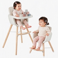 Chaise haute pour bébé en bois 3 en 1, réglable en hauteur, siège d'alimentation pour nourrissons et tout-petits, multifonction