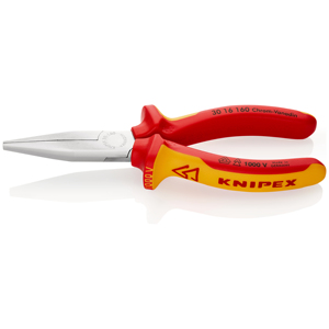 Alicates de punta larga Knipex 30 16 160, cromo vanadio, aislados para 1000V, hechos en Alemania - Product Image 1