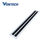 Diffuseur linéaire encastrable Ventech pour climatisation, grille réglable en plastique pour plafond, idéal pour bureaux, hôtels et bâtiments commerciaux