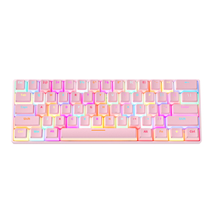 Teclado Mecánico para Juegos de PC, 64 Teclas RGB, USB, Portátil, 60%, Material ABS, Mini Teclado Mecánico Blanco - Product Image 5