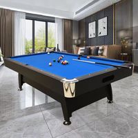 Table de billard professionnelle en marbre 7 pieds, avec lattes en MDF marbré personnalisées, pour snooker et billard, à monnayeur, avec poches en plastique
