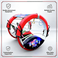 Voiture à bascule 360 degrés de luxe, équipement électrique rotatif pour 2 personnes, pour parc d'attractions en plein air