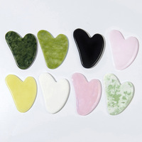 Ensemble de rouleaux de jade pour les doigts avec quartz rose et Gua Sha en cristal pour massage corporel, lifting du visage et raffermissement de la peau