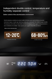 NE-117 46L Electric Cooling Cedar Wood Small 200 Home Tabletop <b>Cigar</b> <b>Humidor</b> Cabinet - Product Image 6