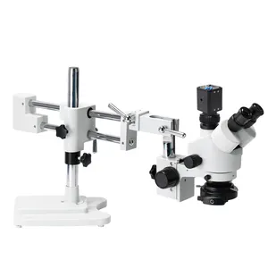 3.5X 90X Simul-Focal Double Boom Stand Trinocular Stereo Zoom Microscope 24MP 4K HD-MI Camera phone repair Microscopie