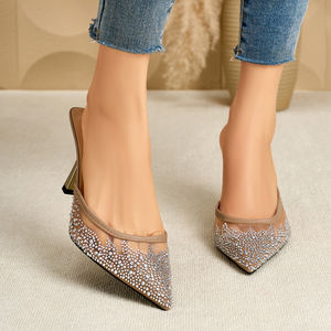 Sandales à talons hauts pour femmes tendance avec des lanières multicolores, confortables pour les femmes - Product Image 3