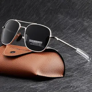 定制品牌美国偏光太阳镜UV400镜面镜片阴影偏光飞行员男士太阳镜