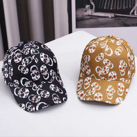 Casquette de baseball à motif citrouille de dessin animé, Halloween Jack O' Lantern, fantôme, imprimé intégral, noire, streetwear, sangle réglable, six panneaux