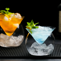 Verre à cocktail réfrigérant Margarita Martini Moléculaire Transparent Résistant aux hautes températures Réutilisable Écologique Style Ins