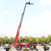 Chariot télescopique de 4 tonnes et 14 m avec hydraulique allemande Rexroth pour le levage de matériaux de construction en hauteur, moteur EPA Euro V