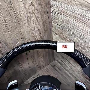 Volant sport, cuir perforé à fond plat avec palettes de changement de vitesse pour <span class=keywords><strong>Audi</strong></span> A3 A4 A5 A6 A7 Q3 <span class=keywords><strong>Q5</strong></span> Q7 TT R8 <span class=keywords><strong>S</strong></span> <span class=keywords><strong>Line</strong></span> - Product Image 2