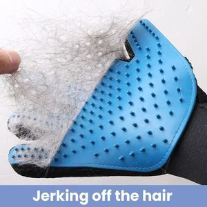 Gant pour animaux de compagnie gant de toilettage pour chat cheveux de chat brosse démêlage gants chien peigne pour chats bain épilateur brosse de Massage propre pour animaux - Product Image 5