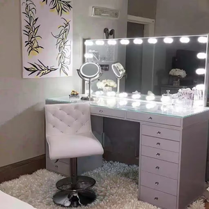 Makeup Vanities <strong>Large</strong> Dressing Table Mirror Table Vanity <strong>Desk</strong> for Makeup Set Bedroom Furniture - Product Image 2