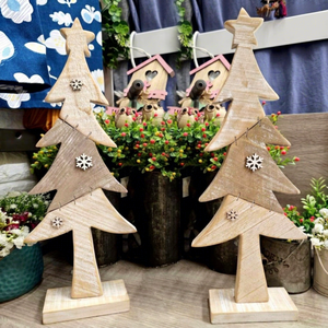 Decoración Navideña de Madera Hecha a Mano, Adorno Rústico para Mesa, Tamaño Personalizado, Decoración para el Hogar, Regalo - Product Image 1