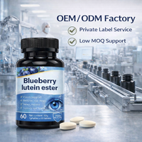 Suplemen Herbal OEM/ODM Blueberry Lutein Ester Tablet Penambah Energi untuk Kesehatan Dewasa, Mendukung Kesehatan Mata Flourisher