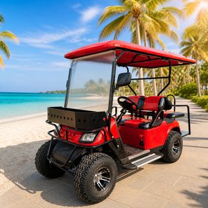 Voiturette <span class=keywords><strong>de</strong></span> golf électrique 4 places 72V au lithium tout-terrain avec pneus larges, prix <span class=keywords><strong>concessionnaire</strong></span>, directement <span class=keywords><strong>de</strong></span> l'usine, rouge - Product Image 1