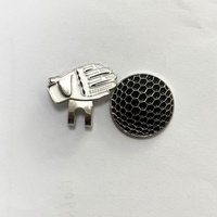 Marqueur de balle de golf en métal avec clips magnétiques pour chapeau, logo personnalisé, accessoires de golf - Cadeau de golf