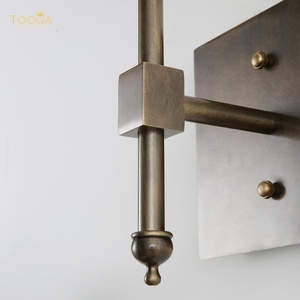 Custom Handmade Modern Luxury Brass Fabric Shade Wall Sconce 1-<b>Light</b> for <b>Bedroom</b> Living Room Hallway Staircase Villa OEM ODM - Product Image 5