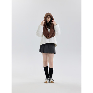 <span class=keywords><strong>Cagoule</strong></span> tricotée unie 72*57cm avec boutons, cache-cou croisé, pour homme et femme, mode automne-hiver, couvre-chef transfrontalier - Product Image 4
